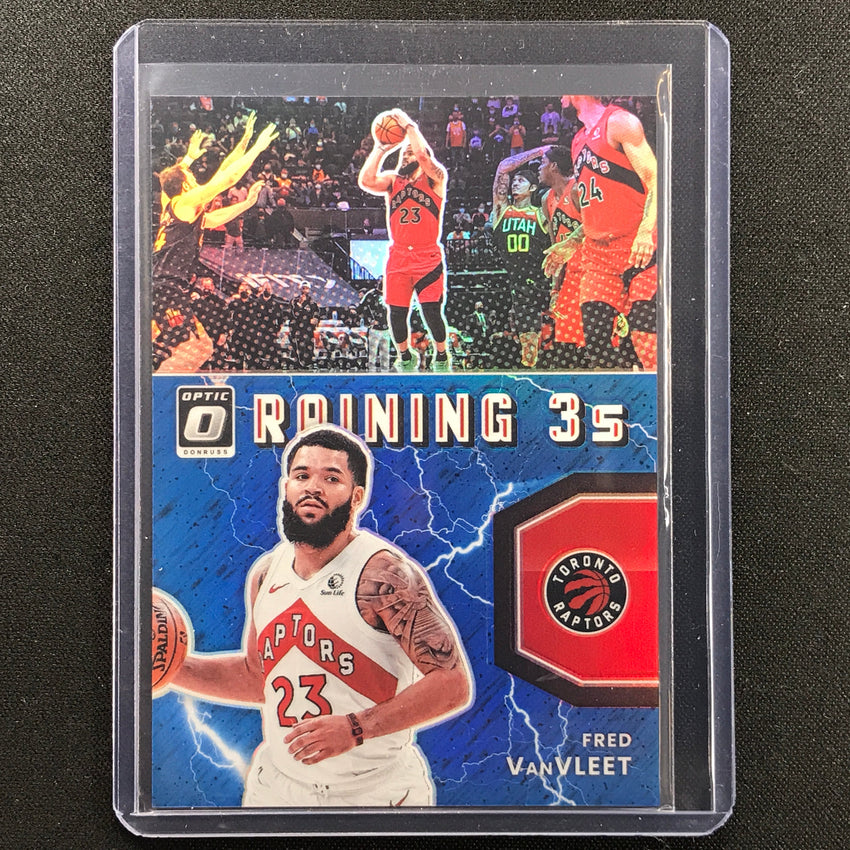 2021-22 Donruss Optic Fred Vanvleet Raining 3s Blue 8/49