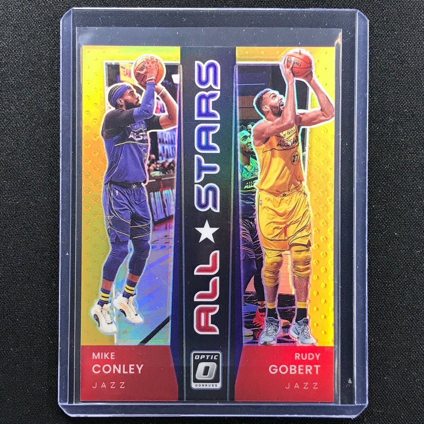 2021-22 Donruss Optic Mike Conley Rudy Gobert All-stars Gold 1/10