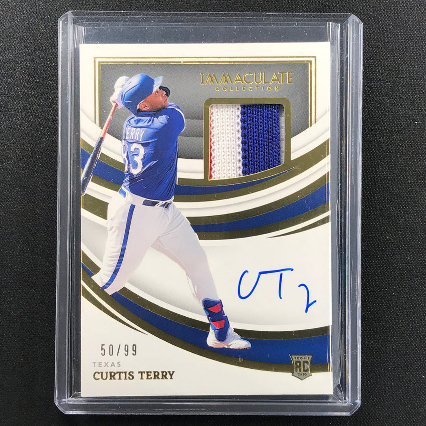 2022 Immaculate Curtis Terry Material Auto Rookie Patch Auto 50/99