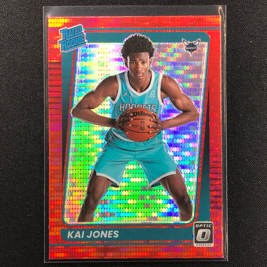 2021-22 Donruss Optic KAI JONES Rated Rookie Red Pulsar #182