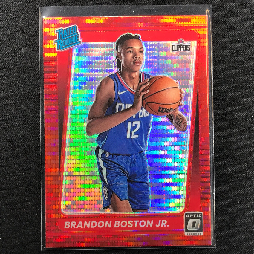 2021-22 Donruss Optic BRANDON BOSTON JR. Rated Rookie Red Pulsar #189