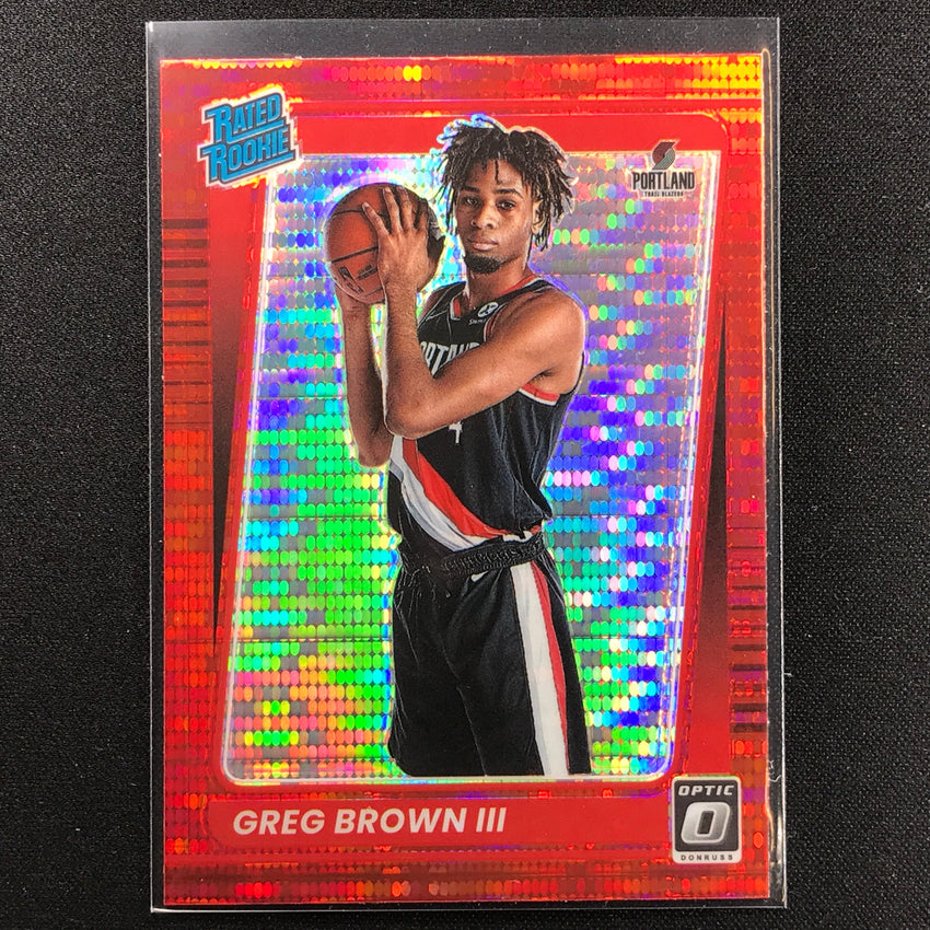 2021-22 Donruss Optic GREG BROWN III Rated Rookie Red Pulsar #195