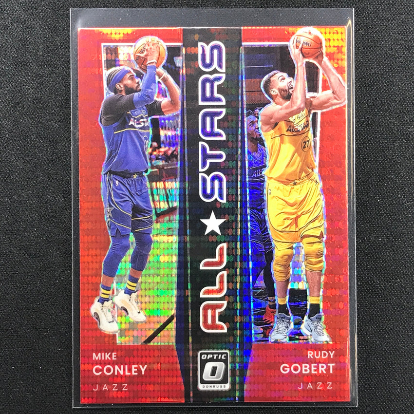2021-22 Donruss Optic MIKE CONLEY RUDY GOBERT All-Stars Red Pulsar #7