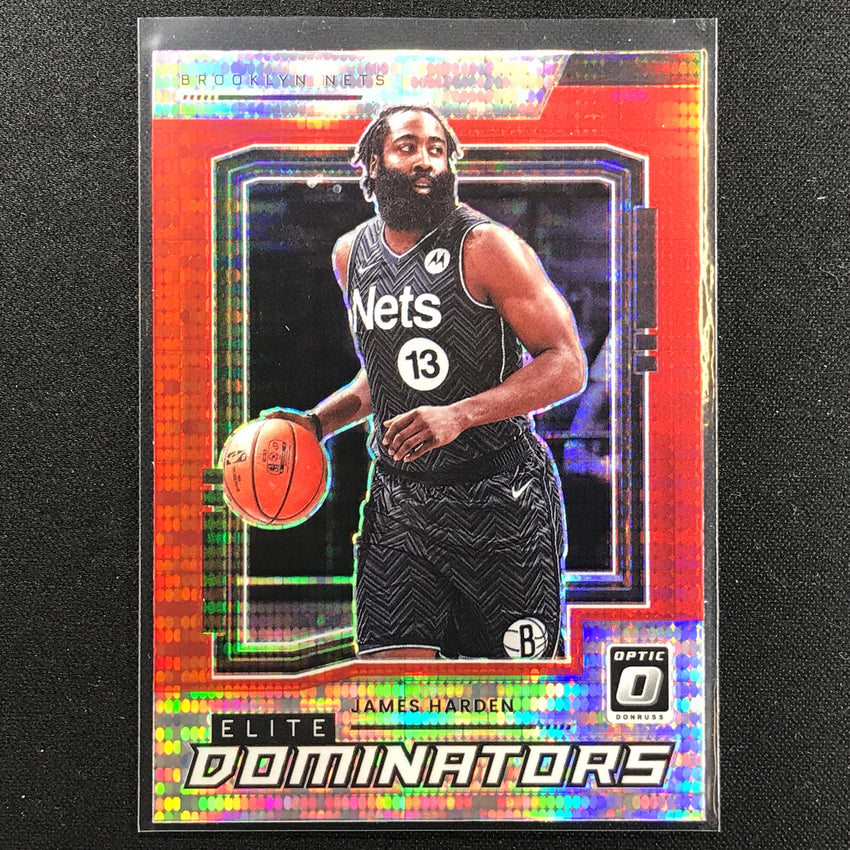 2021-22 Donruss Optic JAMES HARDEN Elite Dominators Red Pulsar #3