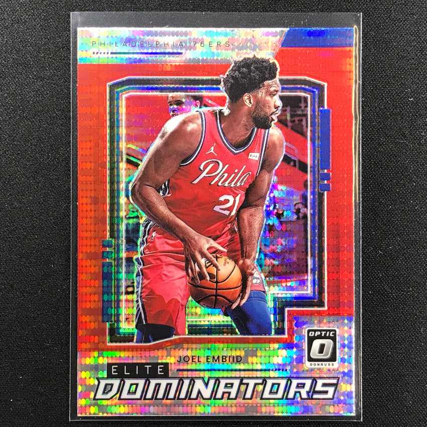 2021-22 Donruss Optic JOEL EMBIID Elite Dominators Red Pulsar #4