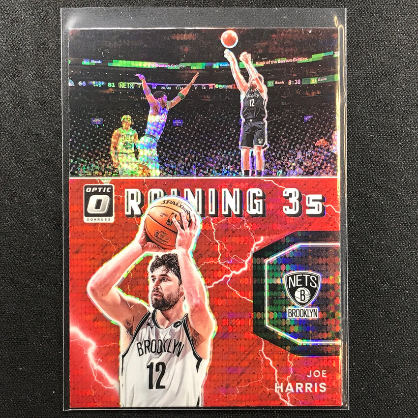 2021-22 Donruss Optic JOE HARRIS Raining 3s Red Pulsar #14