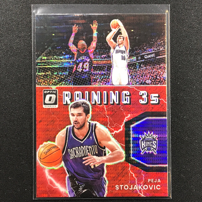 2021-22 Donruss Optic PEJA STOJAKOVIC Raining 3s Red Pulsar #17
