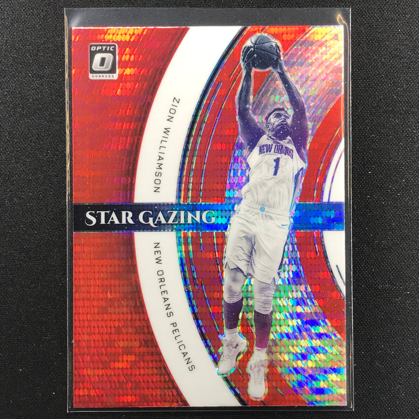 2021-22 Donruss Optic ZION WILLIAMSON Star Gazing Red Pulsar #4