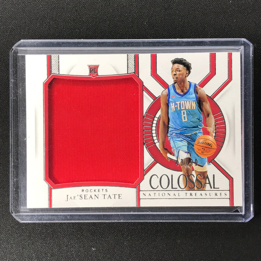 2020-21 National Treasures Jaesean Tate Colossal Rookie Materials Jersey 43/99