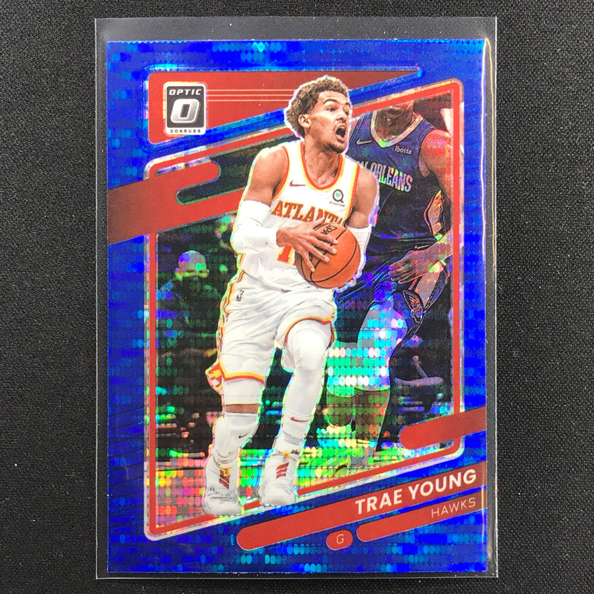 2021-22 Donruss Optic TRAE YOUNG Blue Pulsar #51