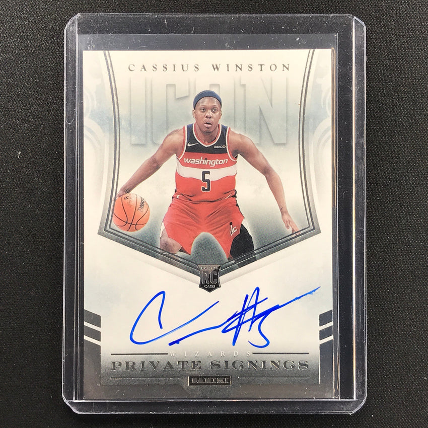 2020-21 National Treasures Cassius Winston Private Signings Rookie Auto No Cwi 5