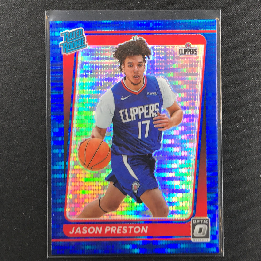 2021-22 Donruss Optic JASON PRESTON Rated Rookie Blue Pulsar #160