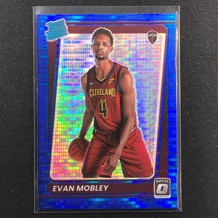 2021-22 Donruss Optic EVAN MOBLEY Rated Rookie Blue Pulsar #175