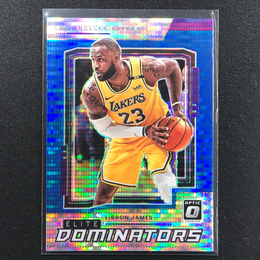 2021-22 Donruss Optic LEBRON JAMES Elite Dominators Blue Pulsar #6