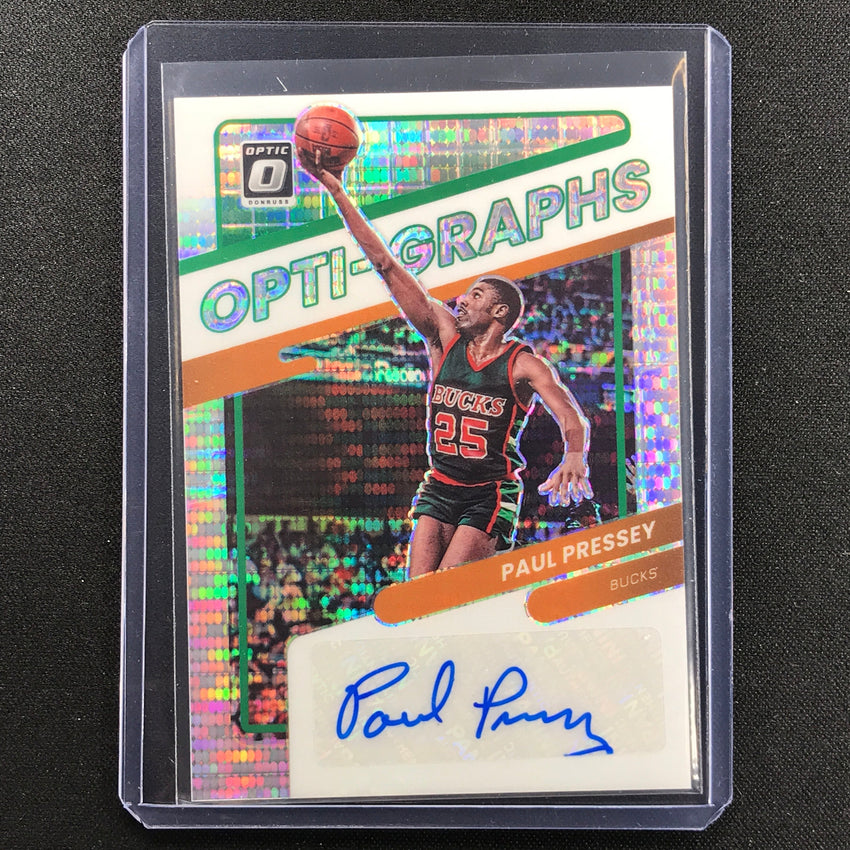 2021-22 Donruss Optic Paul Pressey Opti-graphs Auto Pulsar 18/20