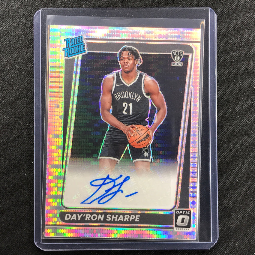 2021-22 Donruss Optic Dayron Sharpe Rated Rookie Signatures Auto Pulsar 2/19