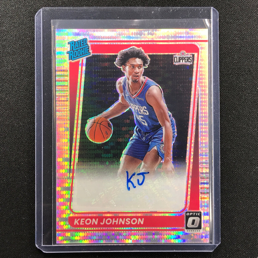 2021-22 Donruss Optic Keon Johnson Rated Rookie Signatures Auto Pulsar 2/19