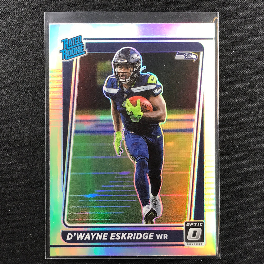 2021 Donruss Optic Dwayne Eskridge Rated Rookie Holo Silver No 219