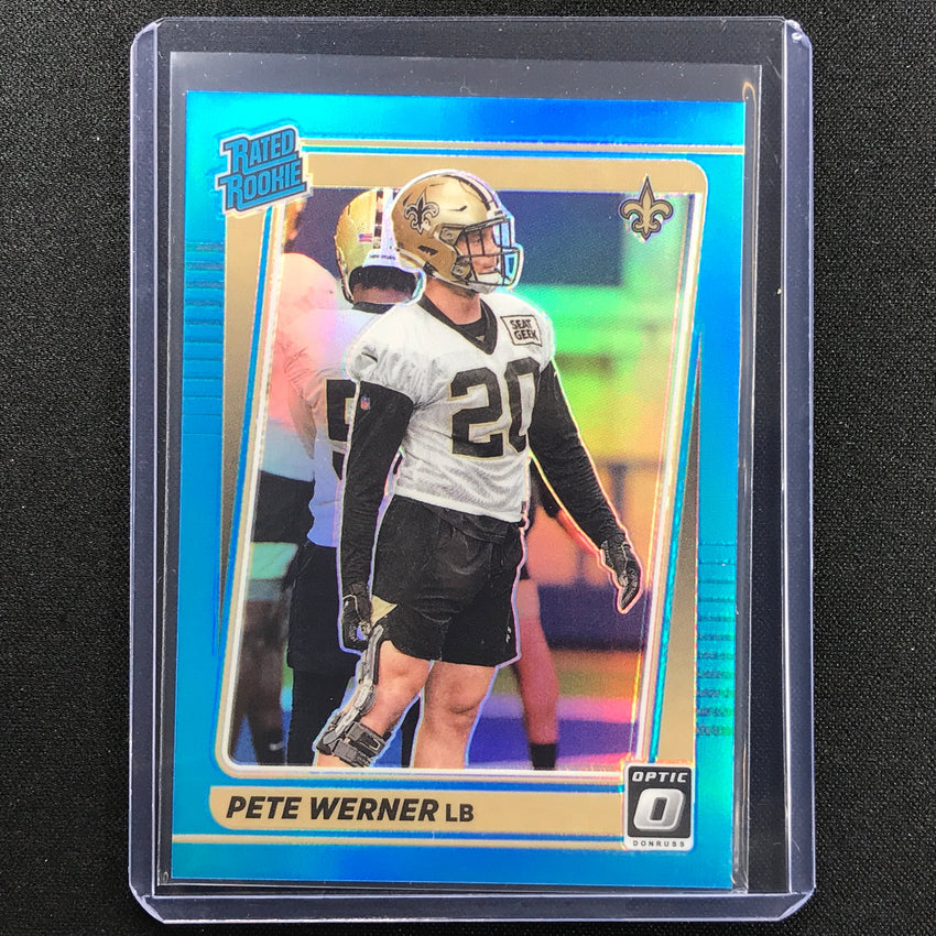 2021 Donruss Optic Pete Werner Rated Rookie Aqua 273/299