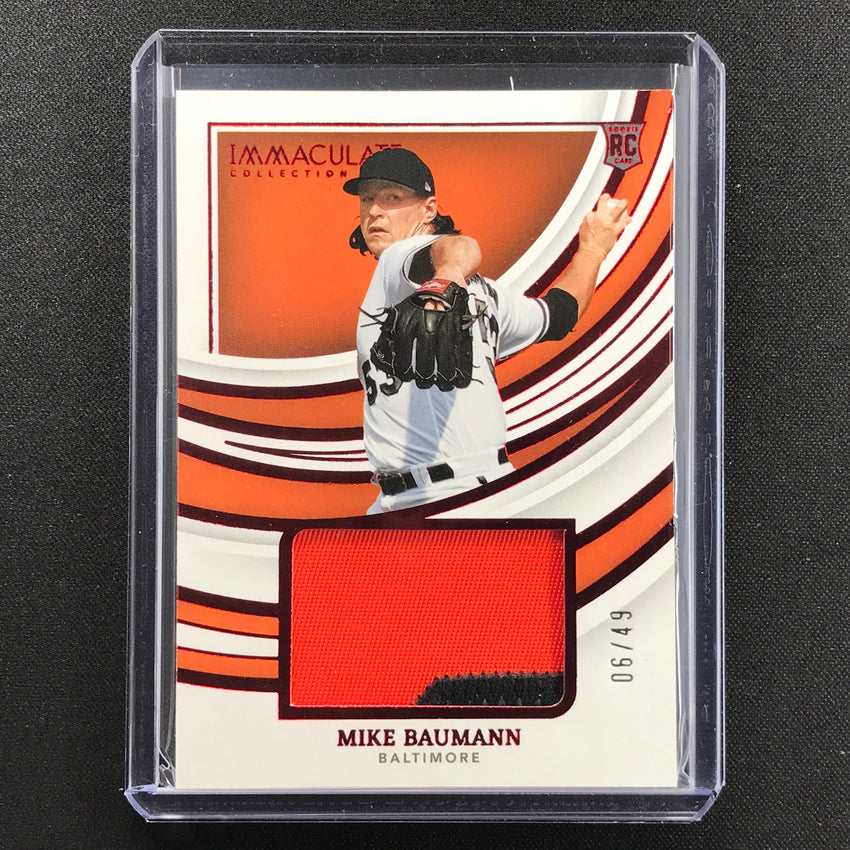 2022 Immaculate Mike Baumann Remarkable Rookie Jerseys Patch Red 6/49