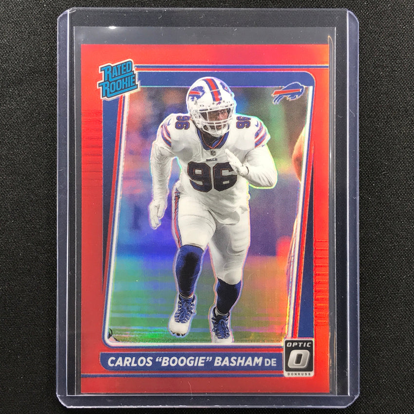 2021 Donruss Optic Carlos Boogie Basham Rated Rookie Red 23/99