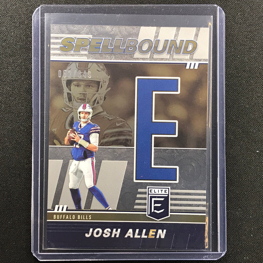 2022 Donruss Elite Josh Allen Spellbound Letter E 52/349