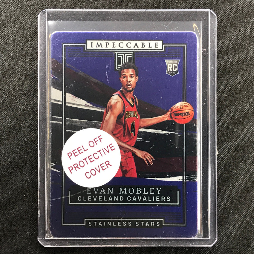 2021-22 Impeccable Evan Mobley Stainless Stars Rookie Metal Blue 60/75