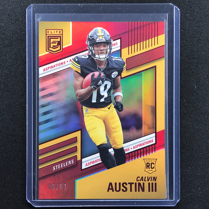 2022 Donruss Elite Calvin Austin Iii Rookie Aspirations Red 33/81