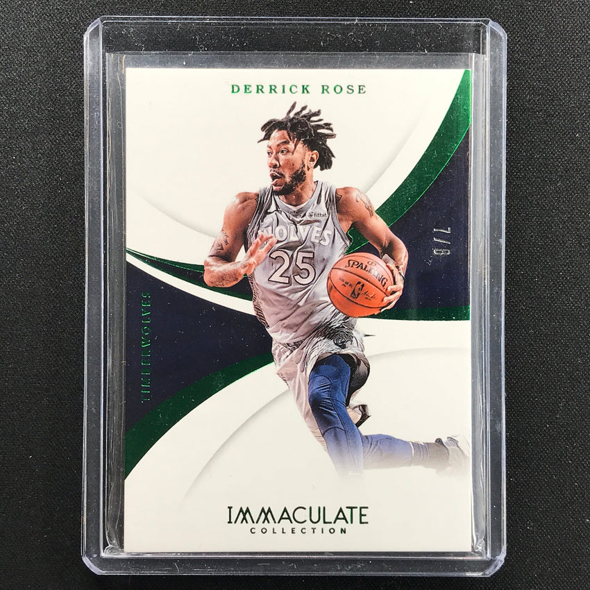 2017-18 Immaculate Derrick Rose Base Emerald Green 7/8