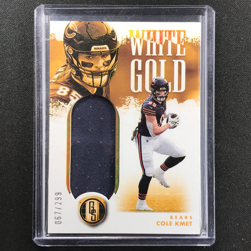 2022 Gold Standard Cole Kmet White Gold Relics Jersey 67/299