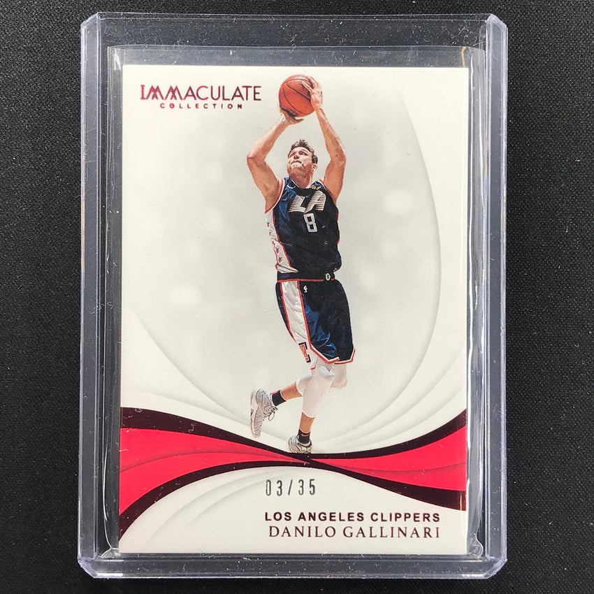 2018-19 Immaculate Danilo Gallinari Base Ruby Red 3/35
