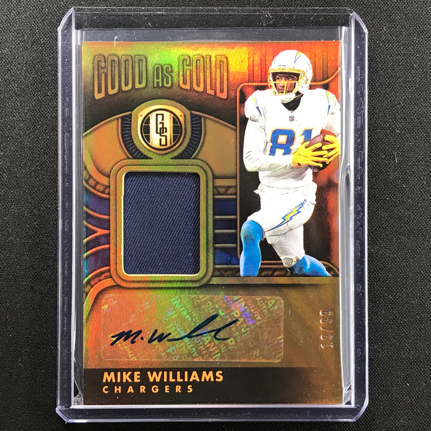 2022 Gold Standard Mike Williams Good As Gold Jersey Auto 19/99