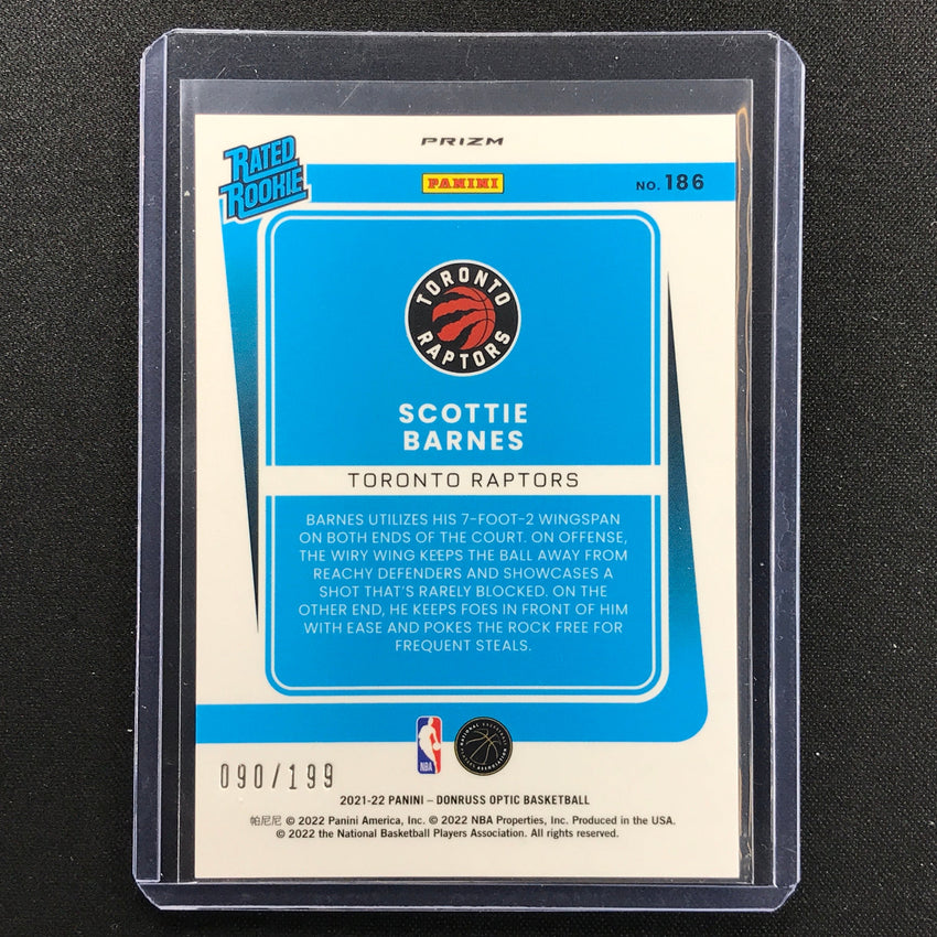 2021-22 Donruss Optic Scottie Barnes Rated Rookie Orange 90/199