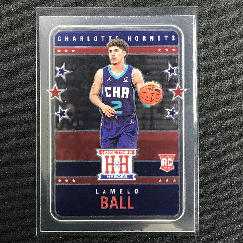 2020-21 Chronicles LAMELO BALL Hometown Heroes Optic Rookie Base #553