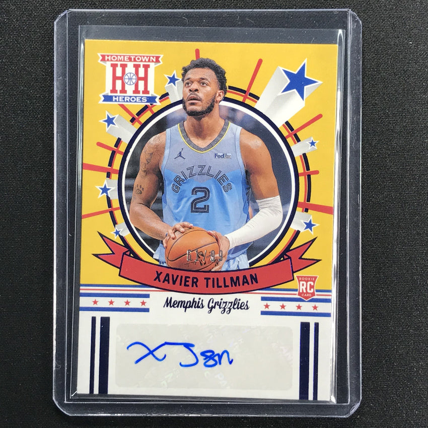 2020-21 Chronicles Xavier Tillman Hometown Heroes Rookie Auto Blue 61/99