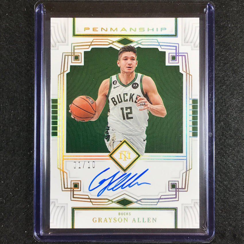 2022-23 National Treasures Grayson Allen Penmanship Auto Gold 1/10