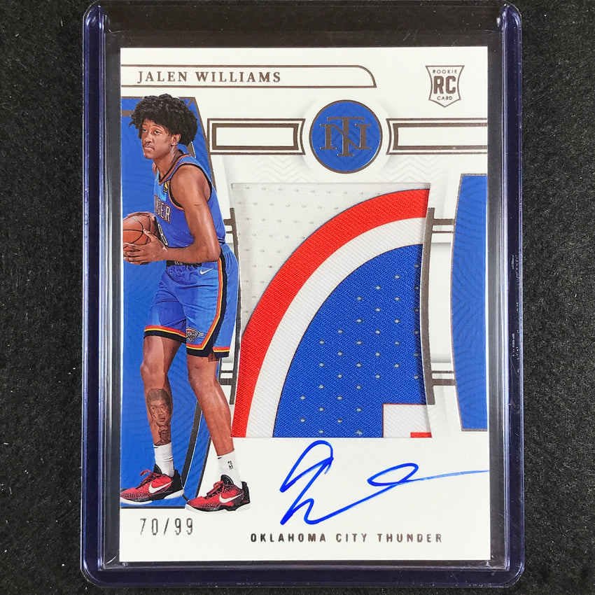 2022-23 National Treasures Jalen Williams Rookie Patch Auto 70/99