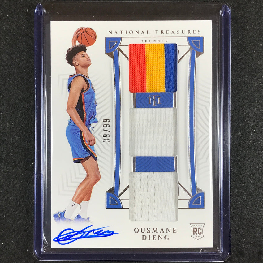 2022-23 National Treasures Ousmane Dieng Rookie Triple Patch Auto 39/99