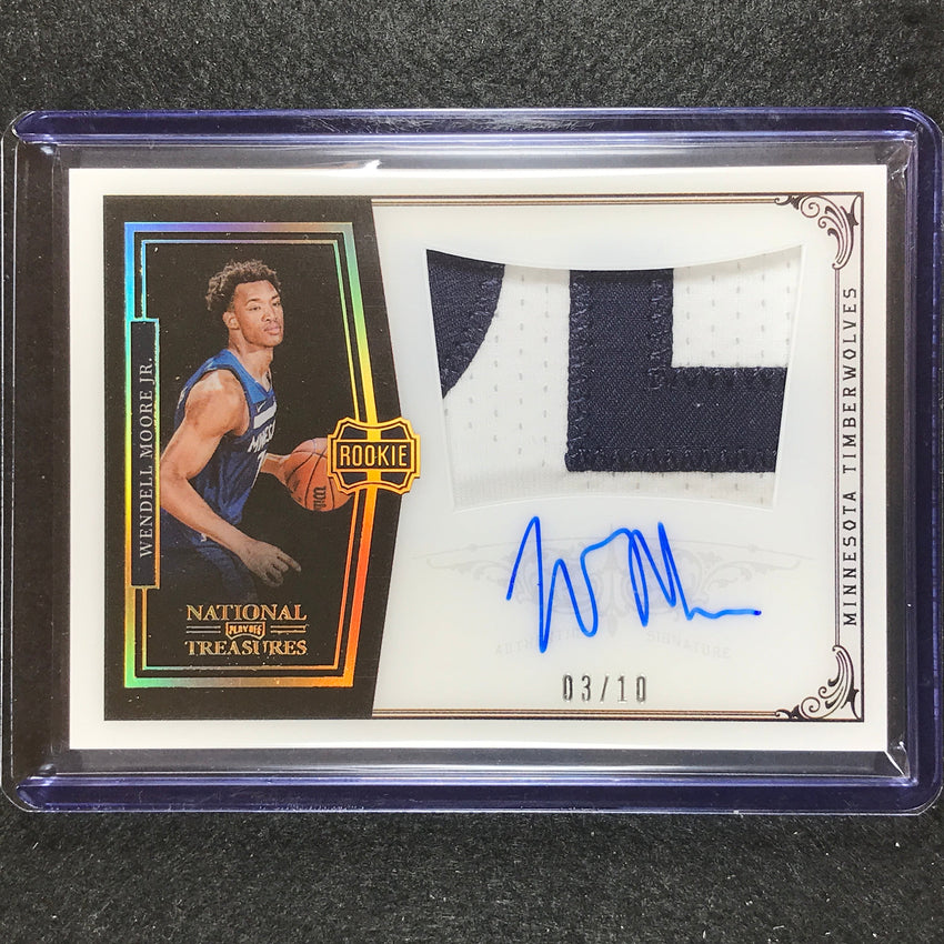 2022-23 National Treasures Wendell Moore Jr. Retro Rookie Patch Auto Gold 3/10