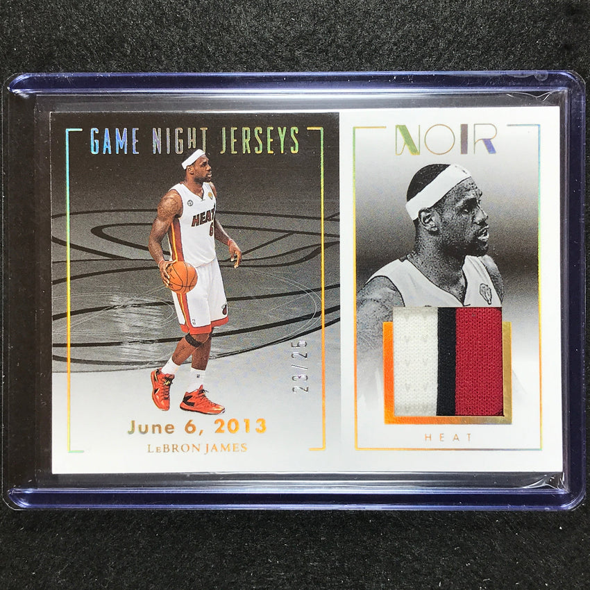 2022-23 Noir Lebron James Game Night Jersey Patch Prime 23/25