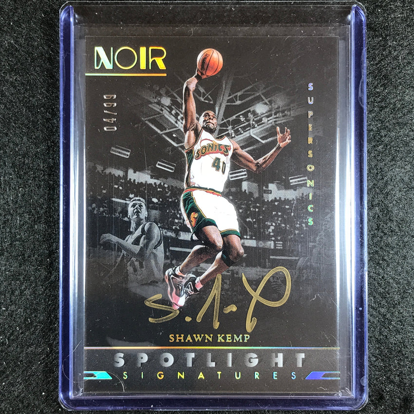 2022-23 Noir Shawn Kemp Spotlight Signatures Auto 4/99