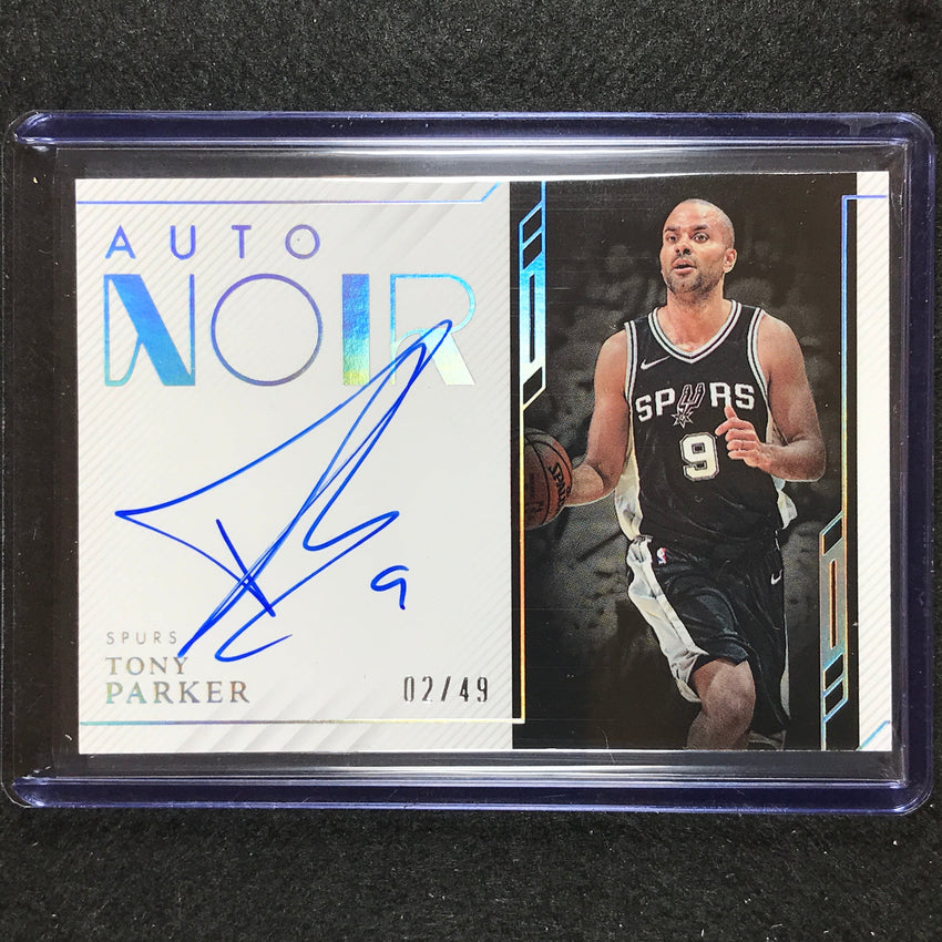 2022-23 Noir Tony Parker Auto Noir Color Holo Silver 2/49