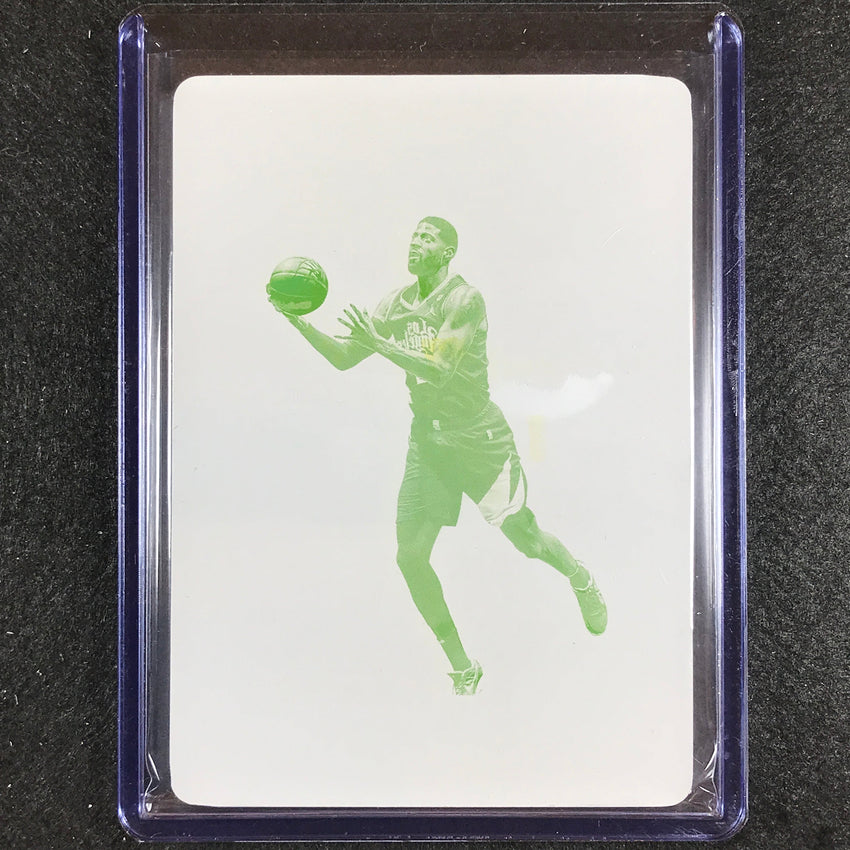 2022-23 National Treasures Paul George Obsidian Printing Plate Yellow 1/1