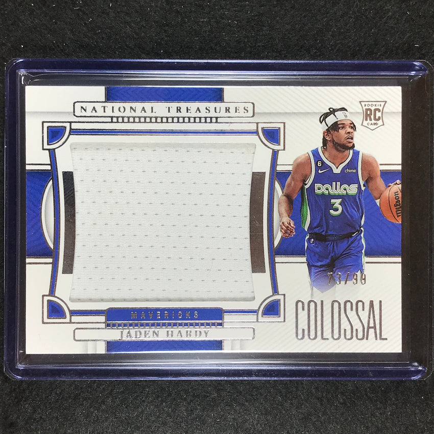 2022-23 National Treasures Jaden Hardy Colossal Materials Rookie Relic 73/99
