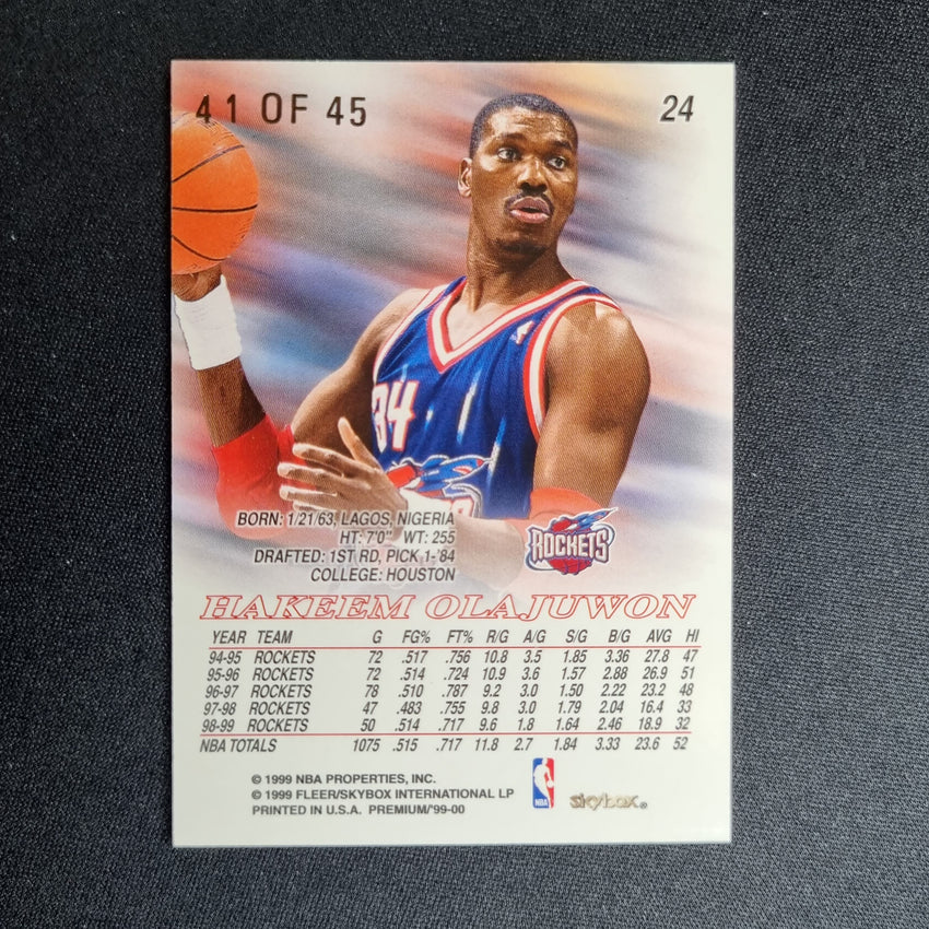1999 Skybox Hakeem Olajuwon Star Rubies 41/45 No 24