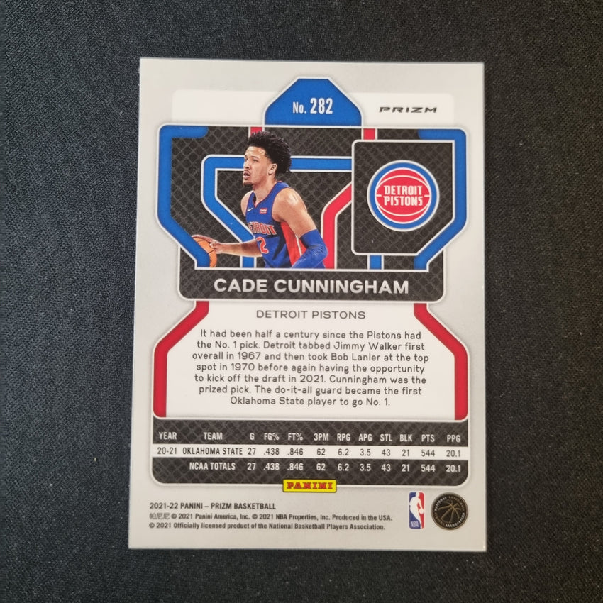 2021-22 Prizm Cade Cunningham Rookie Silver No 282 A
