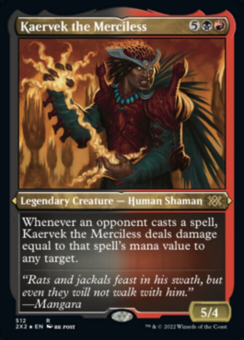 ETCHED FOIL Kaervek the Merciless 512# - Rare Double Masters 2022