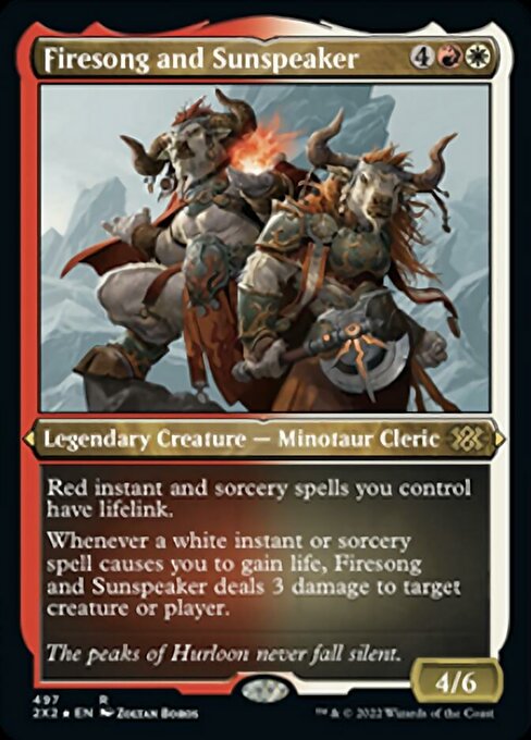 ETCHED FOIL Firesong and Sunspeaker 497# - Rare Double Masters 2022