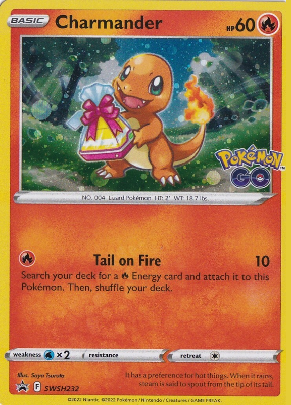 Charmander - SWSH232 - Pokemon Go Pin Collection Holo Promo