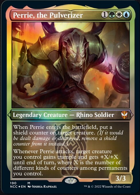 Display CommanderPerrie, the Pulverizer #190 -  New Capenna Commander